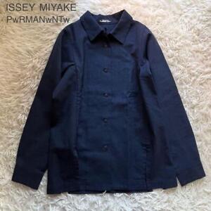 ISSEY MIYAKE Shirt Blouse Navy Shirt/Blouse (1232