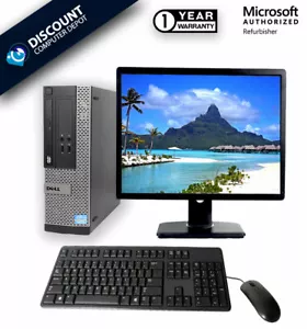 Dell Desktop Computer Intel i3 8GB RAM 250GB HD 19" LCD DVD Windows 10 PC Wi-Fi - Picture 1 of 7