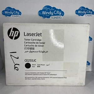 HP CE255JC Black Toner Cartridge 55X Extra High Yield 20K Pg Genuine Sealed NEW - Picture 1 of 3