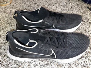 Nike Epic React Flyknit 2 Mens 12 Black White Running Shoes Sneaker - Picture 1 of 5