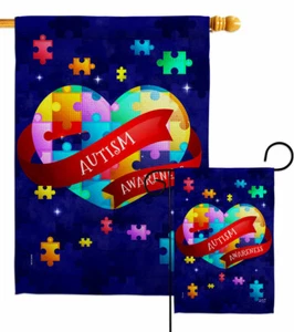 World Autism Garden Flag Awareness Support Decorative Gift Yard House Banner - Picture 1 of 17