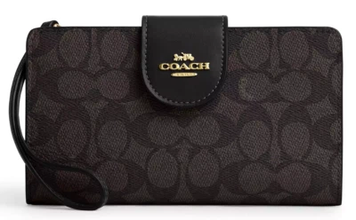 🤎Coach Phone Tech Wallet - CW780 Walnut Black Signature Canvas - NWT Free Ship - Image 1 of 4