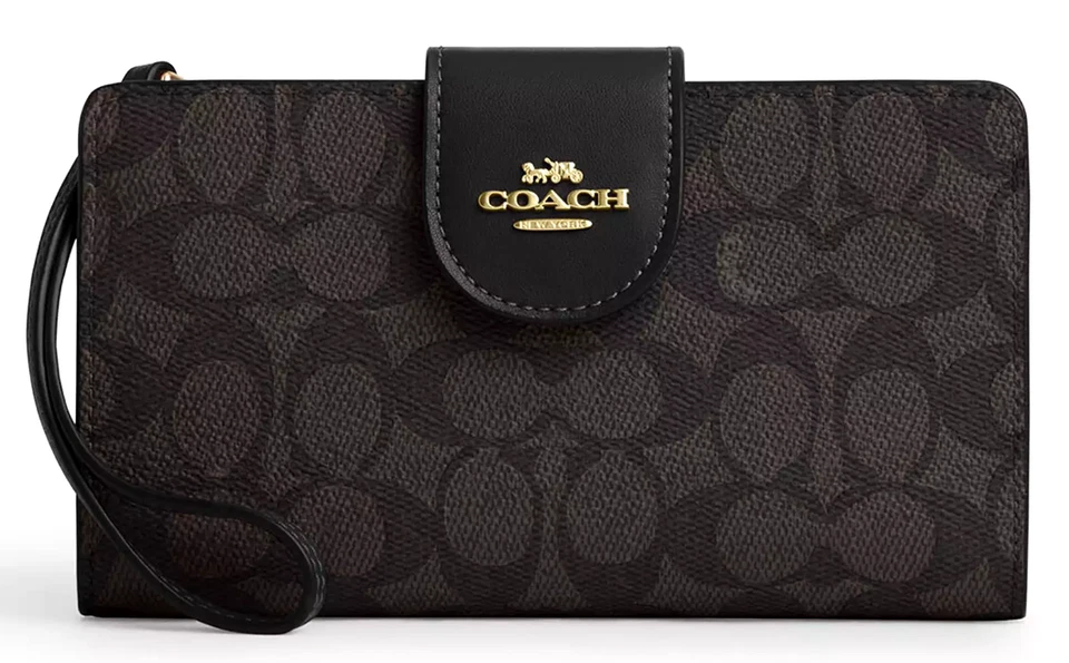 Coach Phone Wallet In Signature Canvas CW780 powder pink