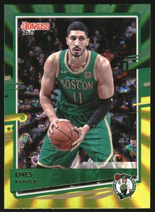 2020-21 Donruss Holo Green and Yellow Laser #27 Enes Kanter