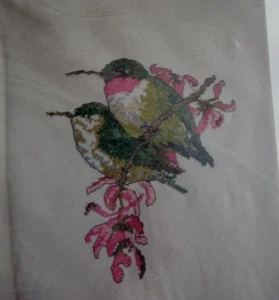 Candamar Designs Counted Cross Stitch Kit Hummingbird Floral Wearable #51180 F - Picture 1 of 4