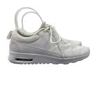 Nike Air Max Thea Shoe Womens 6 Triple White Low Top Lace Up Running Sneakers