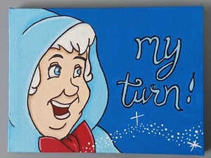 Fairy Godmother "My Turn!" Painting 6"x8". Acrylics. Original. No Prints. - Picture 1 of 4