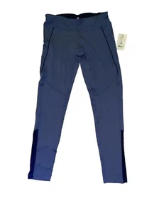 Pantalones de yoga Apana para mujer talla M ropa deportiva azul pizarra profunda y negro legging para correr nuevos con etiquetas - Imagen 1 de 10