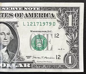2017 $1 FANCY SERIAL NUMBER - BIRTHDAY / ANNIVERSARY NOTE - DECEMBER 17, 1979 - Picture 1 of 5