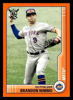 2021 Topps Big League - Orange - #230 Brandon Nimmo - New York Mets - Image 1 of 2