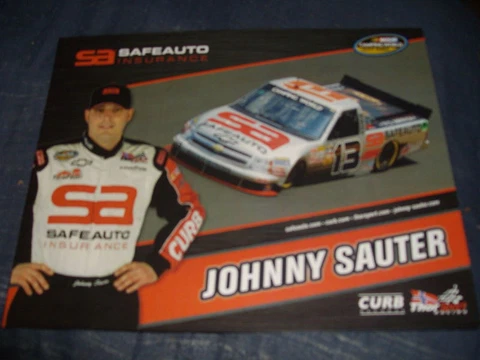2011 JOHNNY SAUTER #13 SAFEAUTO ATKINS NASCAR POSTCARD Cover