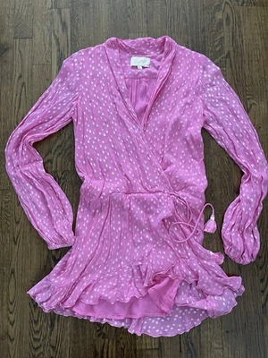 Rococo Sand Pink Metallic Pink Barbie Mini Dress XS Revolve - Image 1 of 4