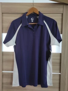 GTM Sportswear Womens Polo Shirt Purple White Size L - Picture 1 of 16