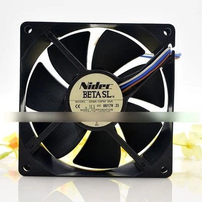 NIDEC D09A-12PM 05A cooling fan 9025 9CM DC 12V 0.10A 3-wire#XR - Image 1 of 4