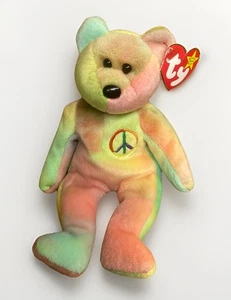 Ty Beanie Baby: Peace Bear 1996 - Multicolor con etiquetas - Imagen 1 de 8