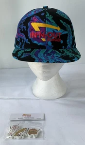 IN N OUT BURGER Baseballmütze blau neon Retro 90er Druckknopflasche mit Kabelschutz - Bild 1 von 7