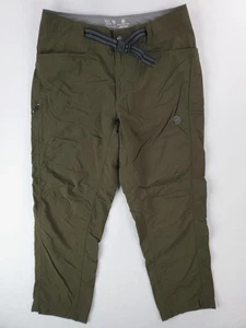 Mountain Hardwear Pants Mens Large Green Nylon Hiking Trekking Belted OM3913 - Picture 1 of 14