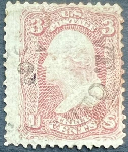 Scott#: 65 - George Washington 3¢ 1861 NBNC Perf 12 used single stamp - Lot 2 - Bild 1 von 1