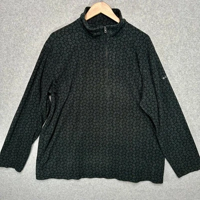 Columbia Women's 2X Fleece 1/4 Zip Pullover Top Geometric Print Lightweight - Image 1 of 4