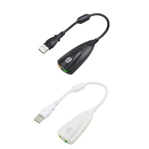 USB 7.1 External Cable With Sound High Sound Quality Card (Black) - Afbeelding 1 van 12