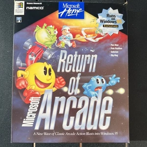 Microsoft Return of Arcade PC Big Box Edition 1996 Pac Man Dig Dug - Zdjęcie 1 z 4