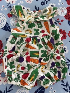 Mameluco Babycrest Años 90 De Colección 12 Meses Verano Verduras Gráfico Arcos Bolsillos - Imagen 1 de 11