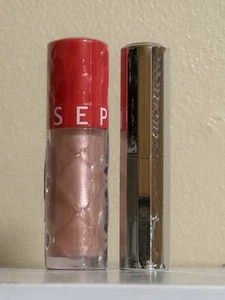 Sephora Outrageous Pink Shimmer Lip Gloss and Sephora L22 Go Girl Tan Lip Stick  - Picture 1 of 6