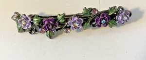 Pinza de pelo vintage de metal con flores Paris - Imagen 1 de 5