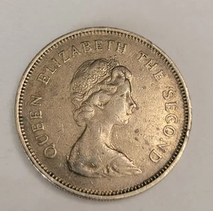1978 Hong Kong One (1) dollar coin - circulated - Queen Elizabeth - Picture 1 of 2