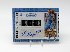 2019 Panini Contenders Draft Picks College Ticket Autograph 10/10 Luke Maye UNC