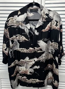 Amiri Silk Shirt With Flying Horse 46 - Picture 1 of 11