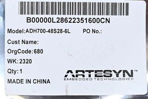 Artesyn ADH700-48S28-6L DC-DC Voltage Converter - Picture 1 of 2