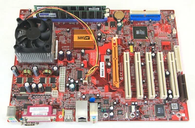 PC Chips M848LU V1.2 ATX Motherboard w/ Althon XP 2200+, 512MB DDR - Tested Good - Image 1 of 4