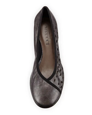 Sesto Meucci Aura Cuero Corte Láser Plano Perforado Ballet Marrón Bronce 8N Redondo Foto 1 de 4