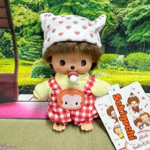 205080 Monchhichi x Hello Kitty 14cm S Size Plush ~ Jumper Bebichhichi ~ NEW ~ - Picture 1 of 2