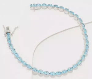 Affinity Edelsteine Ovalschliff Topas Sterlingsilber Tennisarmband 7-1/4 Zoll - Bild 1 von 6