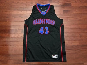 ORANGEWOOD BASKETBALL JERSEY MENS LARGE BLACK BLUE SCHOOL TEAM UNIFORMS L - Picture 1 of 6