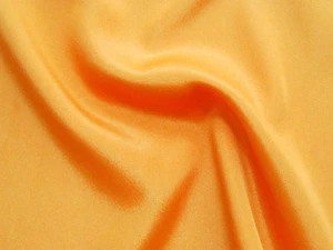 Hermosa Tela CALÉNDULA Amarillo Naranja CREPE DE CHINA Polietileno Aspecto a Seda - Imagen 1 de 1