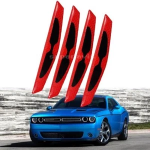 4pcs Door Anti-collision Strip Warning Decorative Sticker For Dodge Challenger - Picture 1 of 16