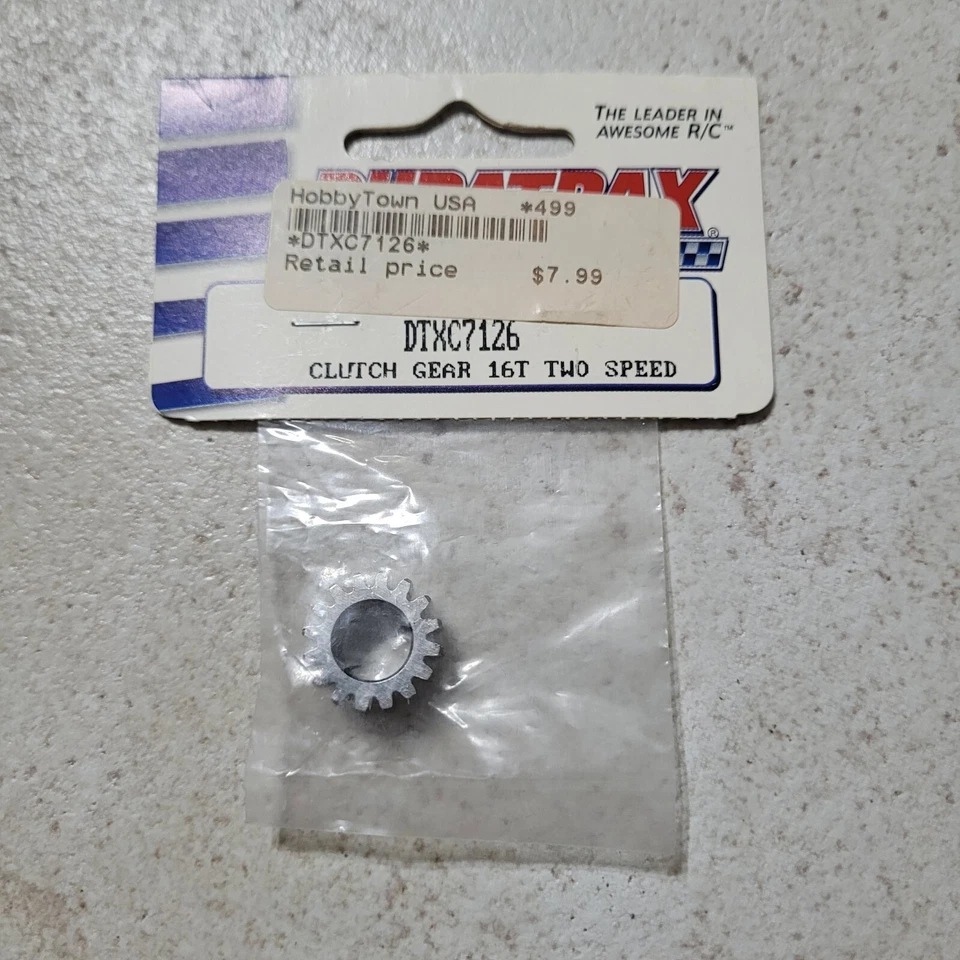 Duratrax DTXC7126 Clutch Gear 16 Tooth Two Speed Vintage NIP NOS Silver - Image 1 of 1