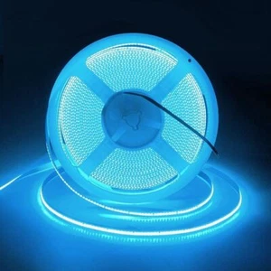 Ice Blue COB LED Neon Light Strip 12V 24V Flex Tape Car Room Party Sign Decor - Picture 1 of 10