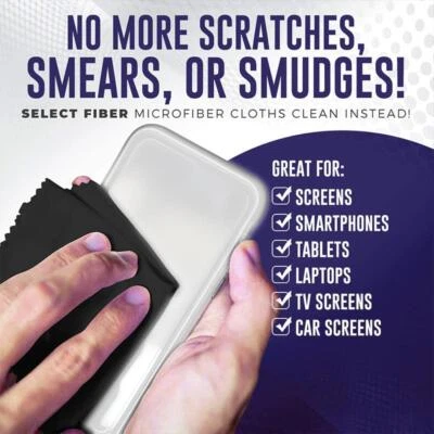 Microfiber computer screen cleaning cloth 14*14CM B3P4 X9I2 V8Y7 - Image 1 of 4