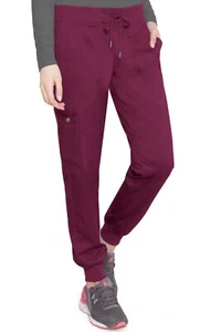 Med Couture Scrubs Woman Jogger Tall Pants MC7710T WINE Wine Free Shipping - Picture 1 of 2