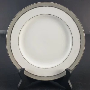 Mikasa Platinum Crown Bread Plate L3428 Fine China 8.25" Silver Trim Vintage - Picture 1 of 6