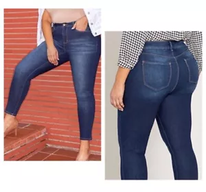 Plus Size - High Rise Denim Skinny Jeans - Picture 1 of 6