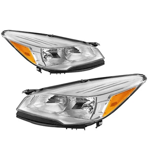 PAR Para FORD ESCAPE 2013-2016 CARCASA CROMADA ÁMBAR FAROS ESQUINEROS REPUESTO - Imagen 1 de 9