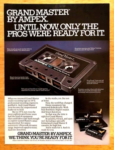 AMPEX 90 GRAND MASTER—BLANK AUDIO CASSETTE TAPES—ORIGINAL 1979 MAGAZINE PRINT AD - Picture 1 of 1