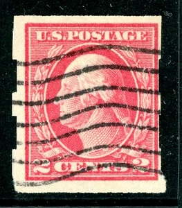 USA 1912 Washington 2¢ Carmine Schermack Type III Perfs SL Wmk Sc# 344 VFU N125 - Picture 1 of 6