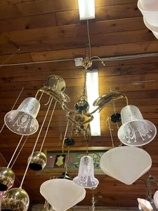 British Made Art Nouveau Chandelier - Picture 1 of 12