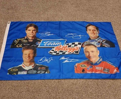 Hendrick Motorsports 25th Anniversary Dale Jr. Team Kellogg’s Racing Flag Nascar Cover